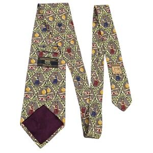Kieselstein-Cord Silk‎ Necktie Patterned Made in Italy Men's Accessory Used